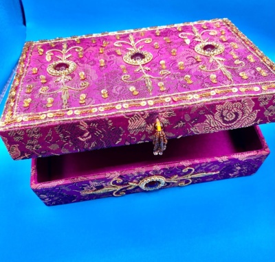 Indian Fabric Jewelry Box