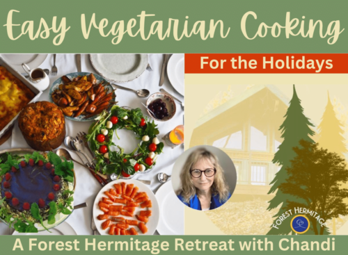 Easy vegetarian cooking for the holidays - a forest hermitage retreat with Chandi